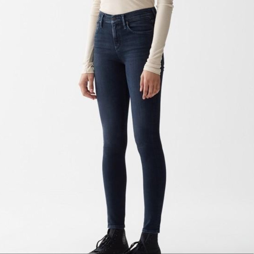 AGOLDE Sophie Dark Wash High Rise Skinny Jeans 26